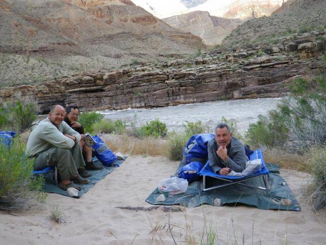 Grand Canyon Whitewater Passengers Relax In Camp.